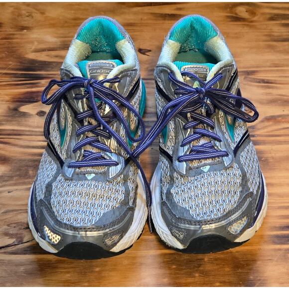 Brooks Shoes - Brooks Ghost 7 'G7' Women's Running Shoes Gray/Green/Purple Size 8 Medium